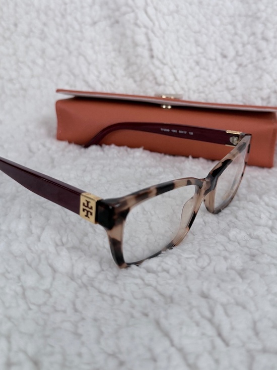 Tory Burch NWT Rectangular Tortoise Shell Eyeglasses + Case main image 5